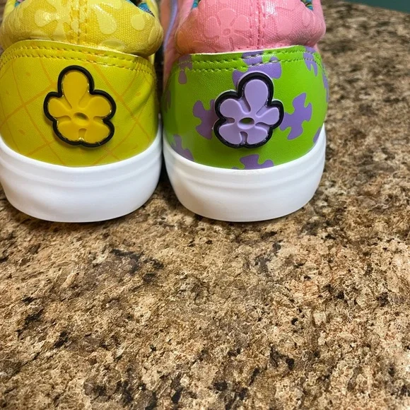 SpongeBob SquarePants womens Sneakers - Pink and Yellow size 8.5 - Picture 3 of 4